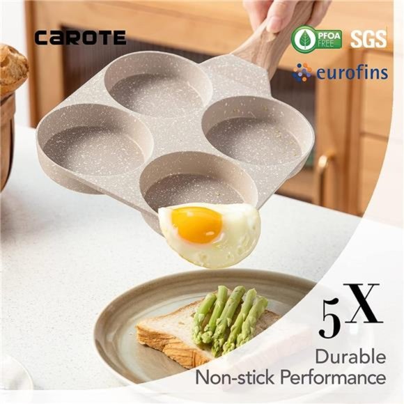 NEW With Tags Egg & Omelette Pan, Nonstick Egg Frying, Pancake, Granite Cookware - Picture 2 of 12